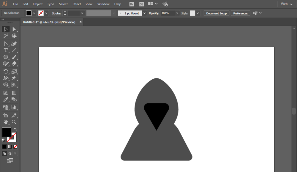 使用ai设计矢量黑客图标具体操作步骤