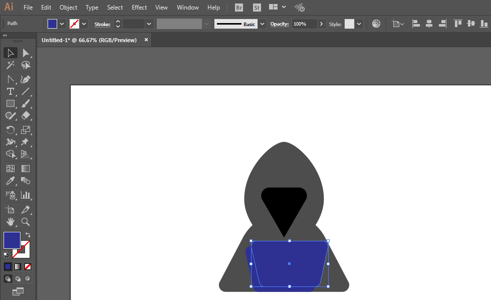 使用ai设计矢量黑客图标具体操作步骤