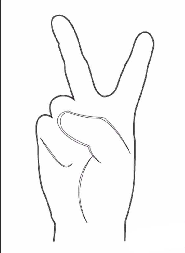 使用ai设计V手势具体流程介绍