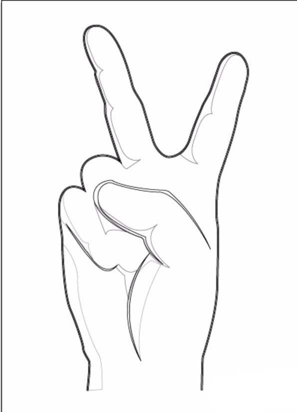 使用ai设计V手势具体流程介绍