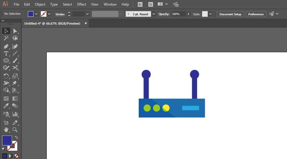 使用ai手绘无线路由器标识具体操作方法