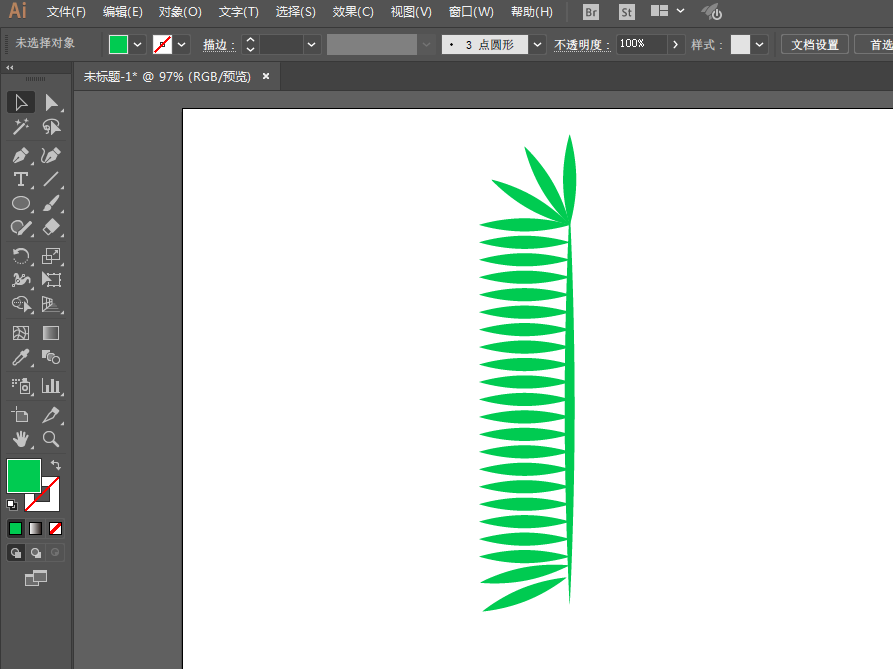 ai绘画出葵叶图形具体流程介绍