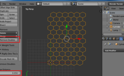 blender中制作出蜂巢网格的具体操作方法