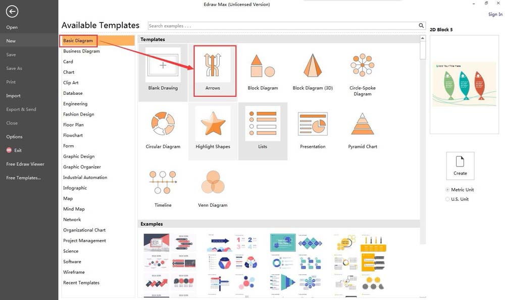 使用Edraw Max亿图图示绘画出红色双向箭头具体操作步骤