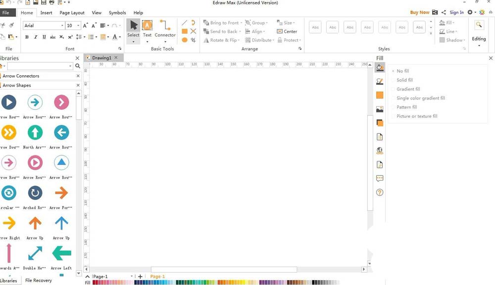 使用Edraw Max亿图图示绘画出红色双向箭头具体操作步骤