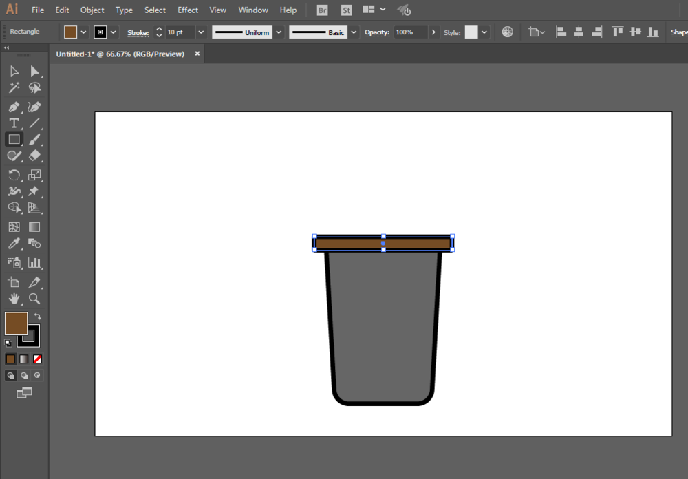 ai设计出垃圾桶图标具体操作方法