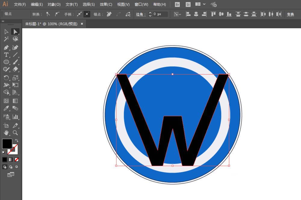 利用ai设计大众汽车的LOGO的方法我来教你截图
