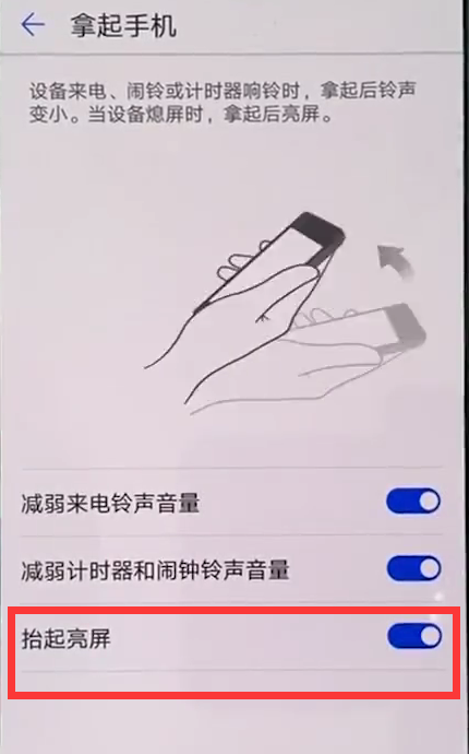 在华为nova3中设置抬手亮屏的步骤讲解截图