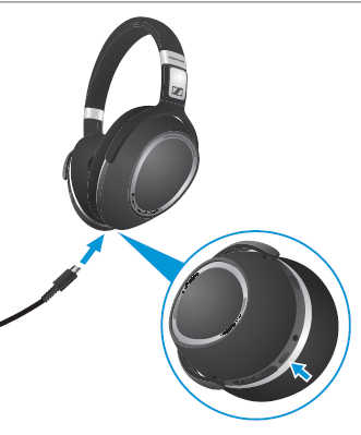 我来教你森海塞尔PXC550耳机进行充电的步骤介绍。